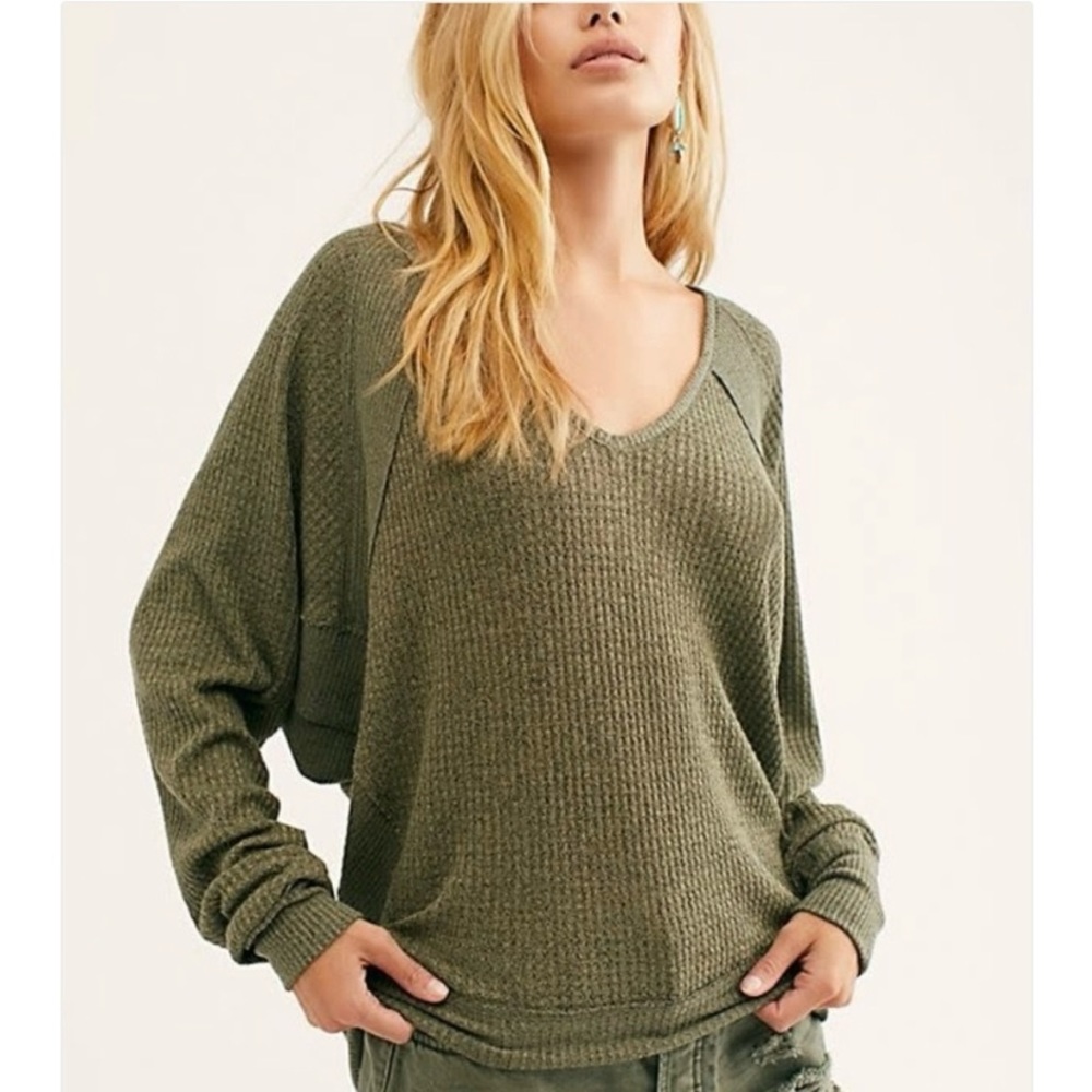 Free People Santa Clara Thermal Top Ferngully Size M